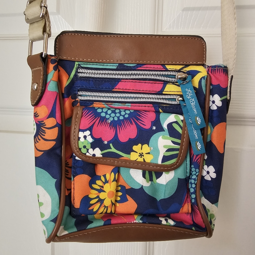 Lily Bloom smaller crossbody bag floral colorful